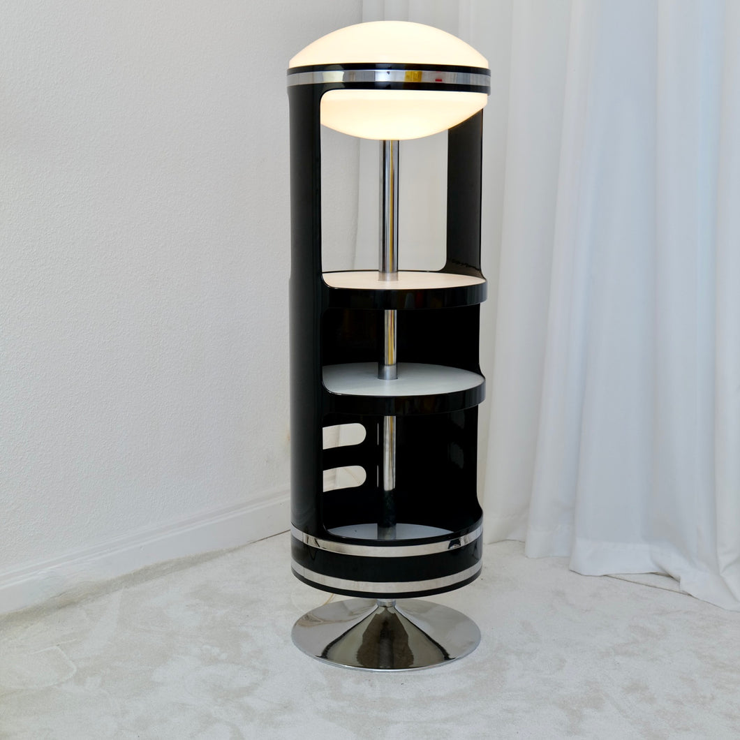 1970s space age rotating bar cabinet - in style of Joe Colombo